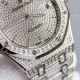 Best 41mm Silver Audemars Piguet Royal Oak Iced Out Replica Watches AP 15400 (4)_th.jpg